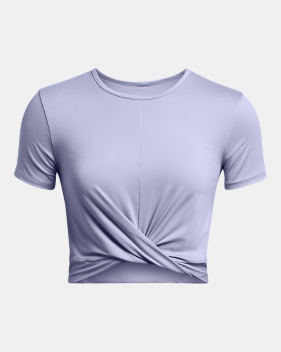 Women's UA Motion Crossover Crop Short Sleeve in Purple image number 2
